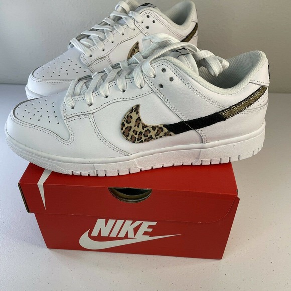 Nike Dunk Low SE Primal White Animal Print Womens 8.5/Mens 7 DD7099-100 - Picture 1 of 5